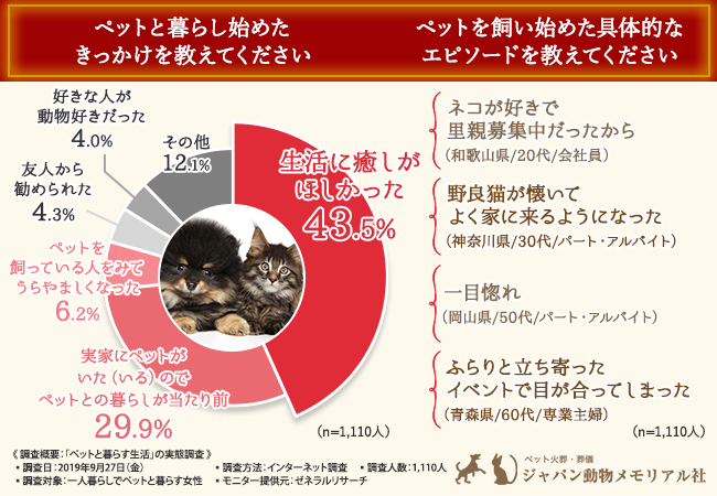 飼い主さん1,000人にアンケート!ペットと暮らすきっかけから情報収集の方法まで…「ペットと暮らす生活」の実態は?